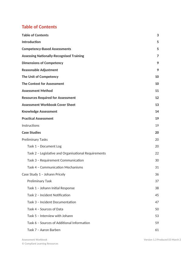 Contribute To Workplace Incident Response - Desklib Assessment Workbook