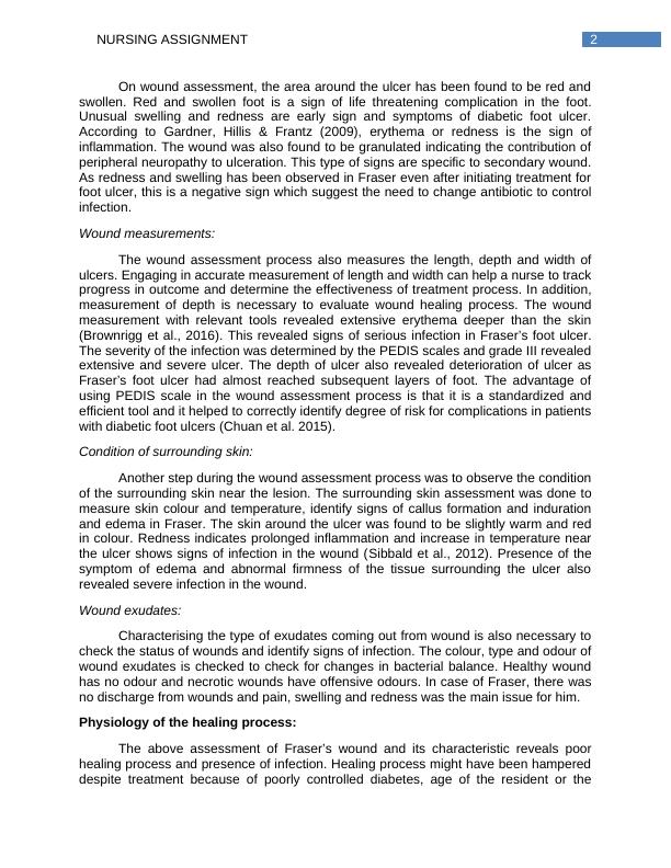 Wound Assessment and Management Plan for Diabetic Foot Ulcer Patient