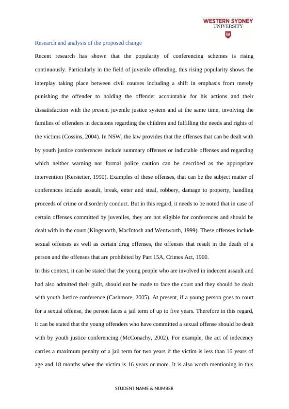 Proposed Amendment of Young Offenders Act, 1997 (NSW) for Youth Justice Conferencing in Sexual Offenses_3