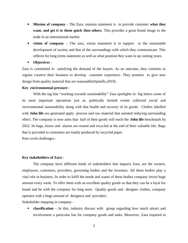 Analysis Of Zara In Contemporary Business Environment 2827