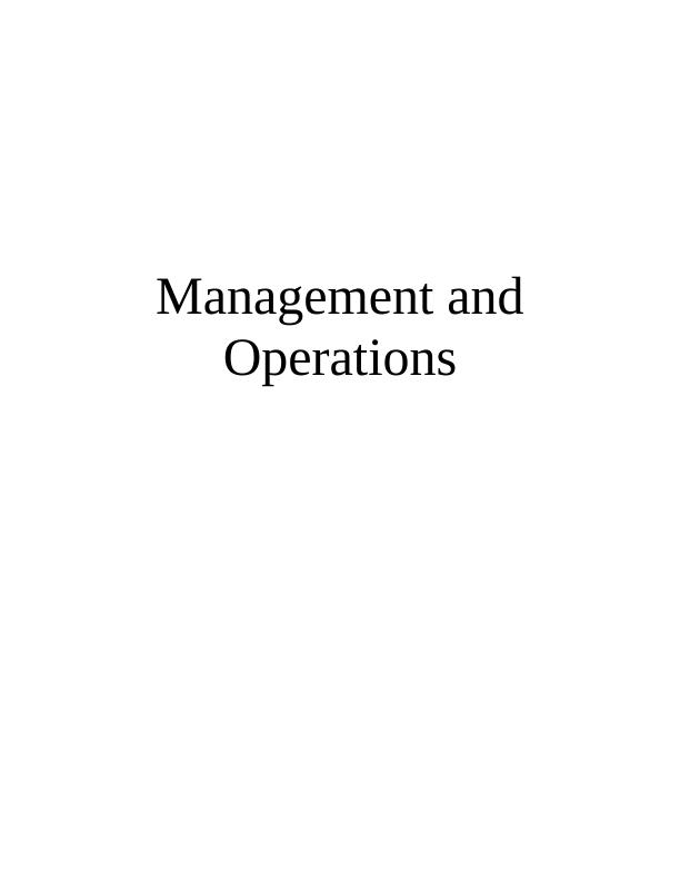 Leadership and Operations Management in Zara Desklib
