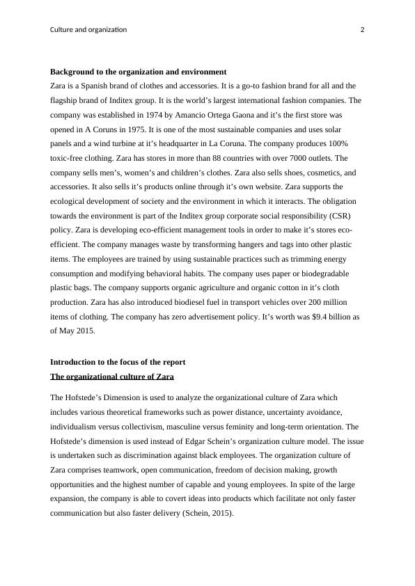 Analyzing the Organizational Culture of Zara A Theoretical Framework