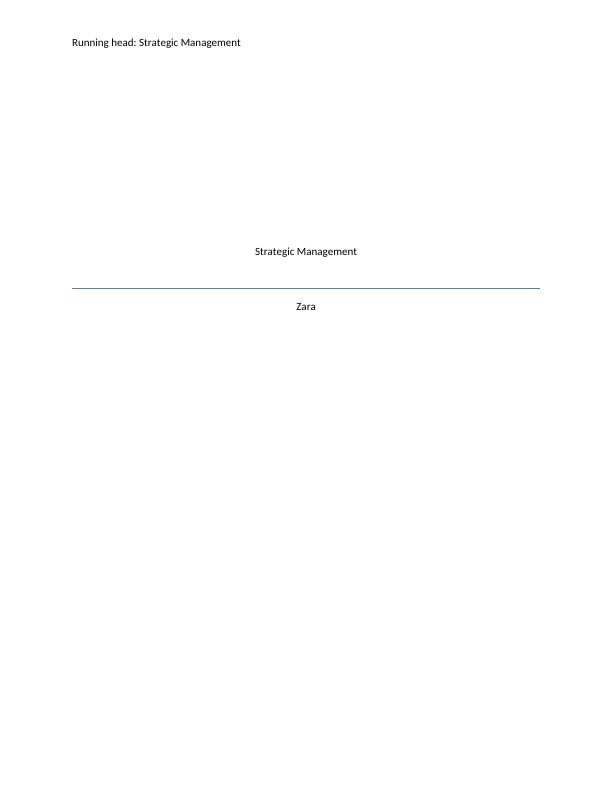 Strategic Management Analysis of Zara_1